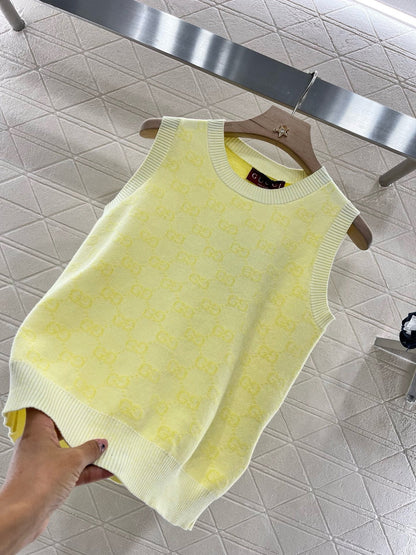 25ss New Arrival Jacquard Knitted Vest