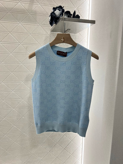 25ss New Arrival Jacquard Knitted Vest