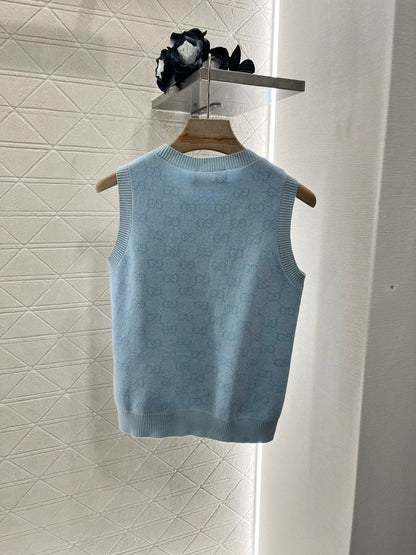 25ss New Arrival Jacquard Knitted Vest