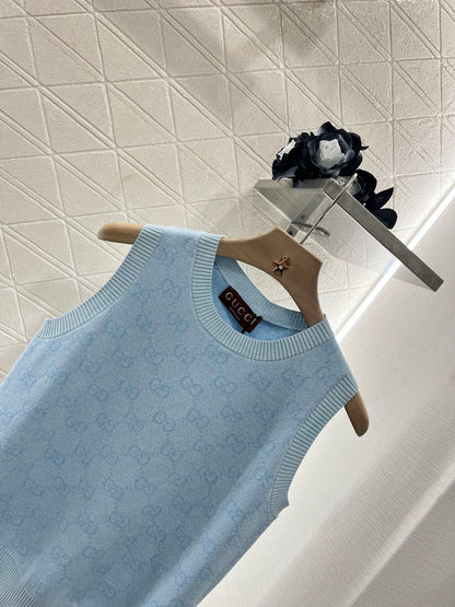 25ss New Arrival Jacquard Knitted Vest