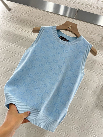 25ss New Arrival Jacquard Knitted Vest