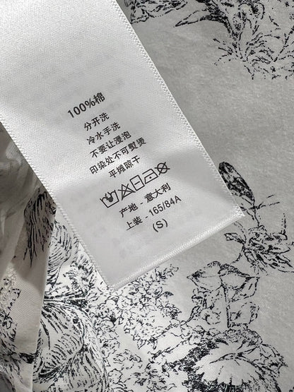 5Ss spring and summer new reactive print butterfly forest series round neck short sleeve T-shirt