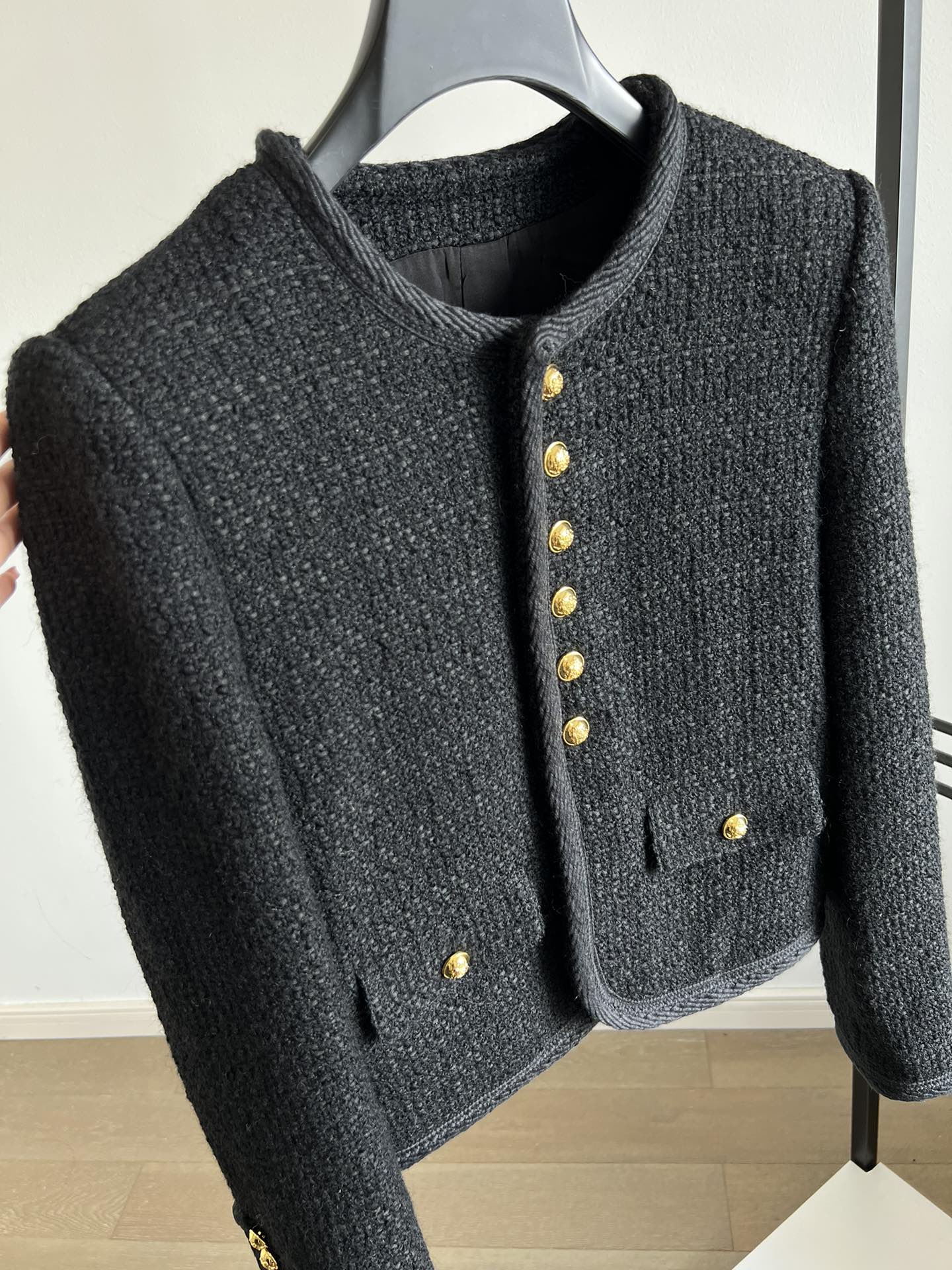 25 New Edition Six-button Tweed Wool Jacket