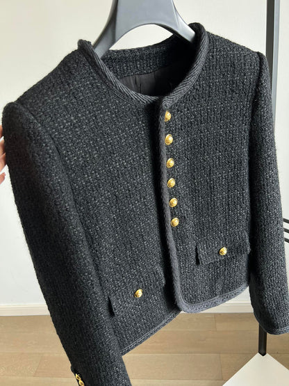 25 New Edition Six-button Tweed Wool Jacket