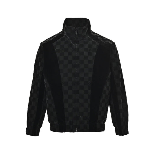 Flocked Checkerboard Jacket