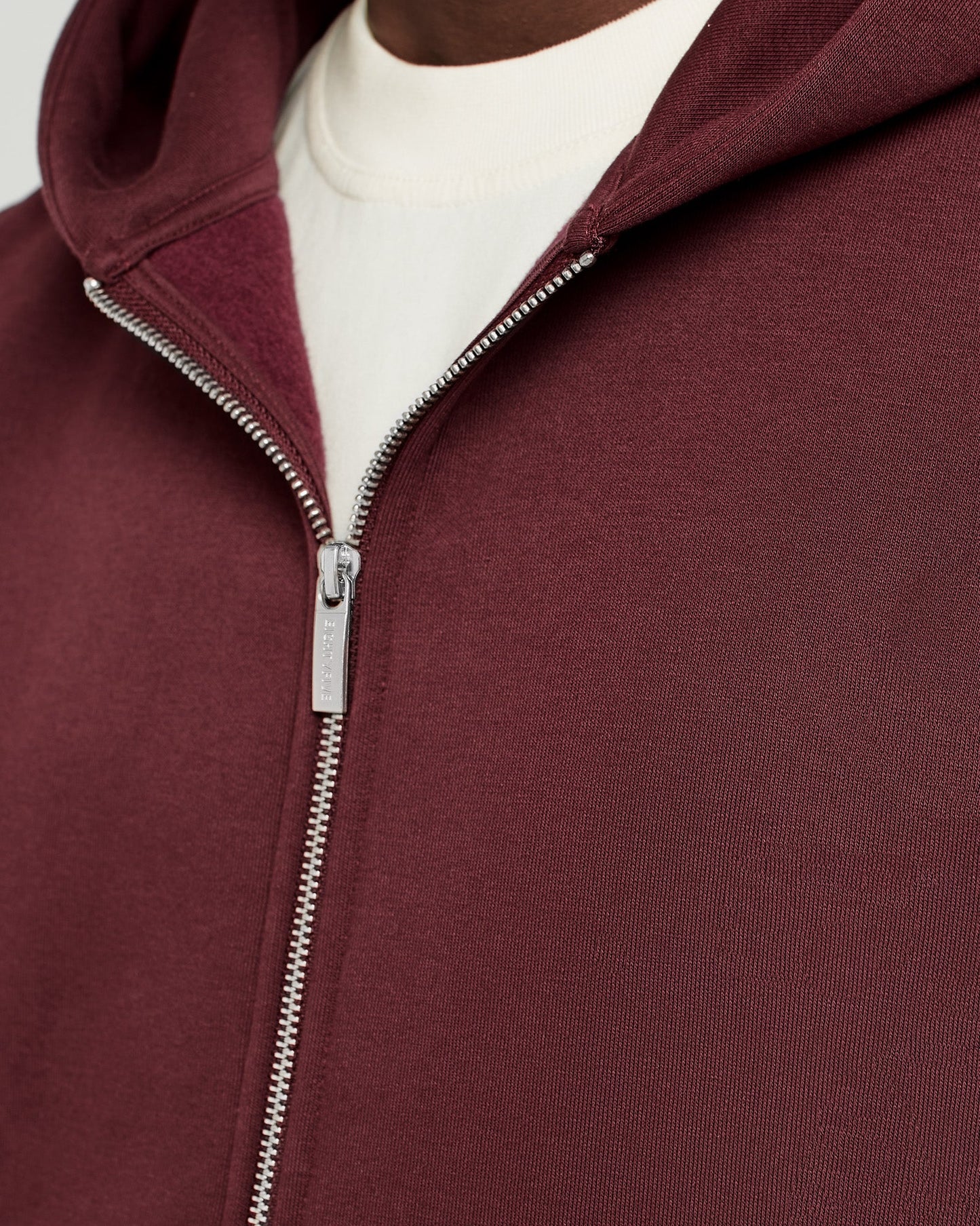 Heavy Ruby Red Basic Zip Hoodie