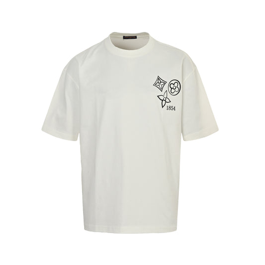 25ss Three Flower Adhesive Logo Short Sleeve