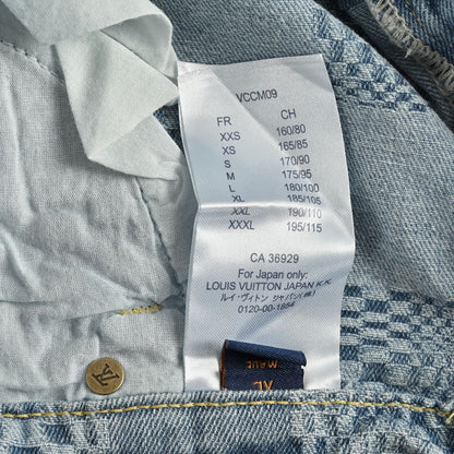 25ss checkerboard jacquard denim shorts