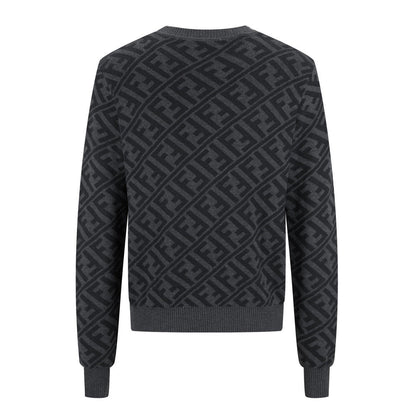 FF all over print jacquard crew neck sweater