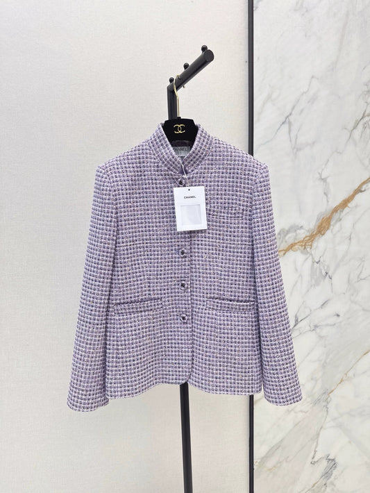 25 The latest custom woven plaid coat in early spring
