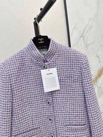 25 The latest custom woven plaid coat in early spring