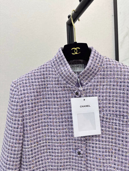 25 The latest custom woven plaid coat in early spring