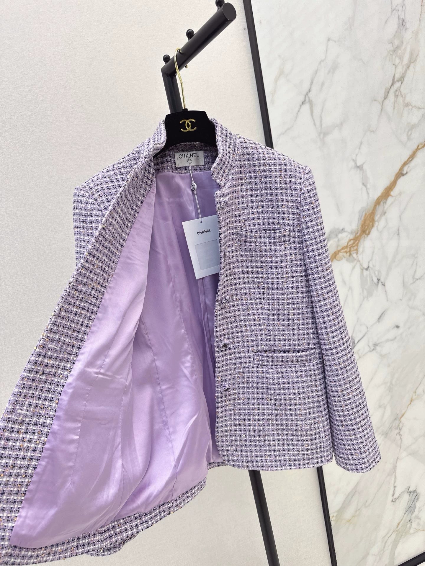 25 The latest custom woven plaid coat in early spring