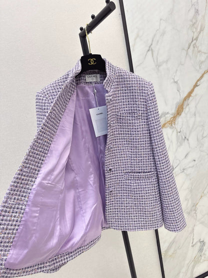 25 The latest custom woven plaid coat in early spring