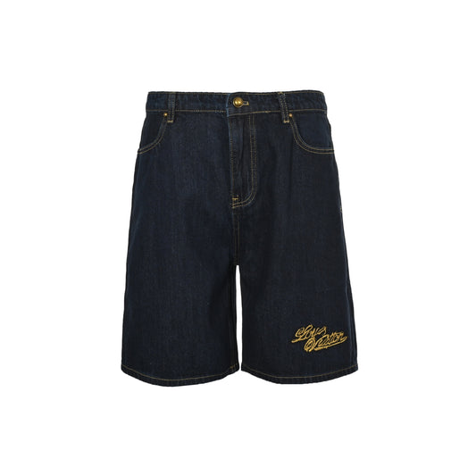 25ss rope signature letter embroidered denim shorts